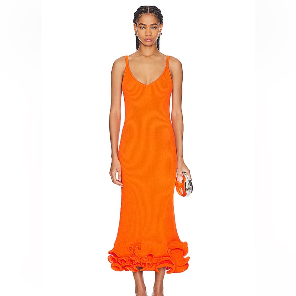 AMUR Dray Rib-Knit Midi-Dress